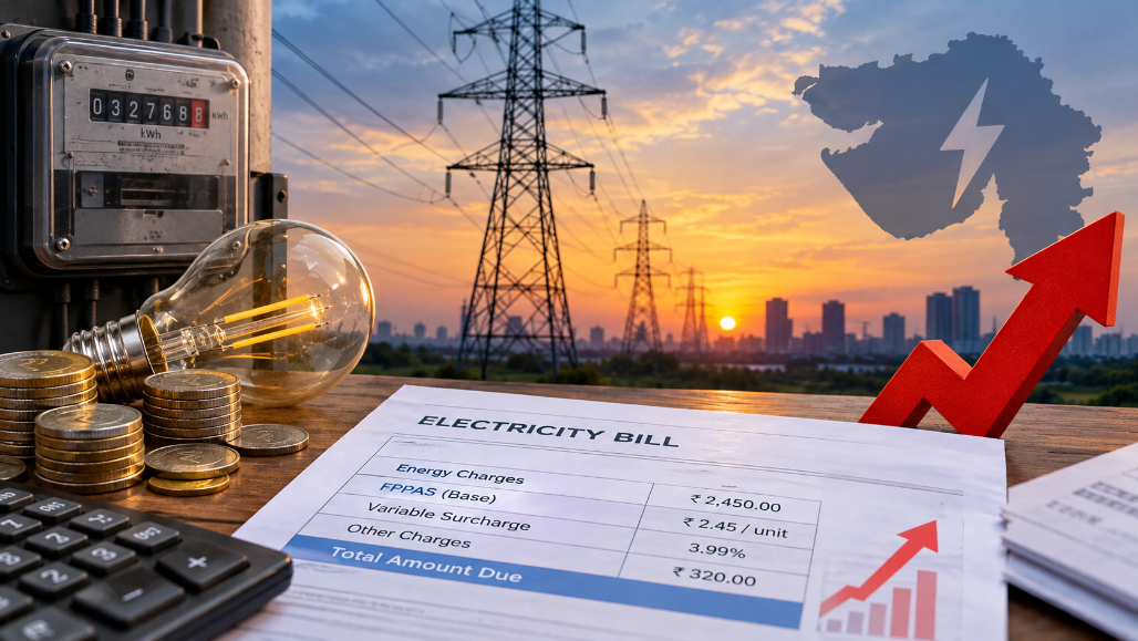 Electricity Price Hike: Congress Demands Full Accounts as 3.99% Extra Surcharge Hits Gujarat Power Bills