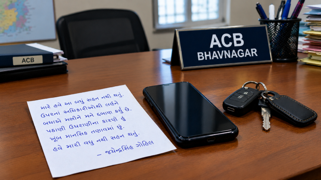 Bhavnagar ACB Head Constable Goes Missing After Leaving Note Alleging Harassment Over Debt Recovery