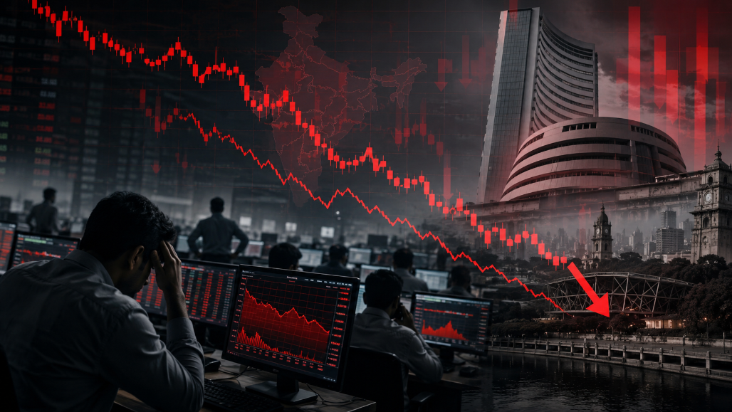 Sensex Plunges 950 Points From Day’s High as Nifty Closes Near 22,350 in Sharp Market Crash