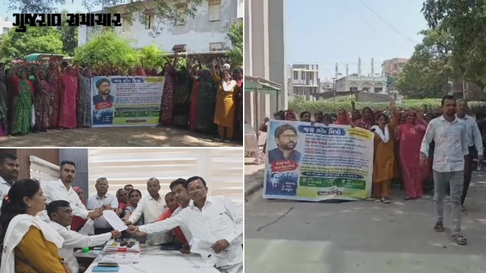 VIDEO: 'જિજ્ઞેશભાઇને ન્યાય આપો...' મેવાણીના સમર્થનમાં ધોળકામાં 300થી વધુ લોકોનું શક્તિપ્રદર્શન, મામલતદારને આવેદનપત્ર પાઠવ્યું