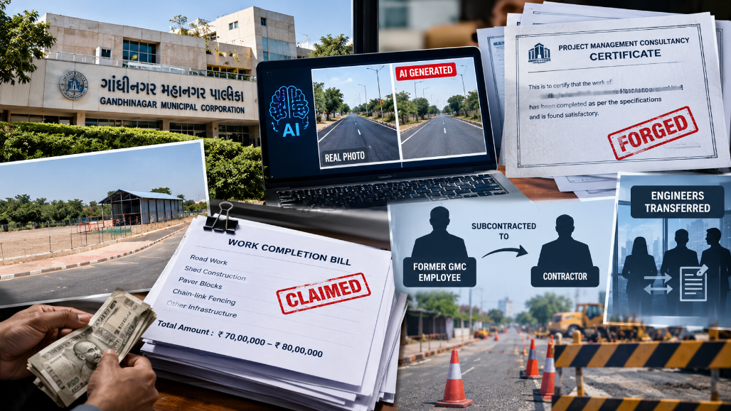 Gandhinagar Civic Scam: AI Photos, Forged Certificates Used to Claim Bills for Work Never Done