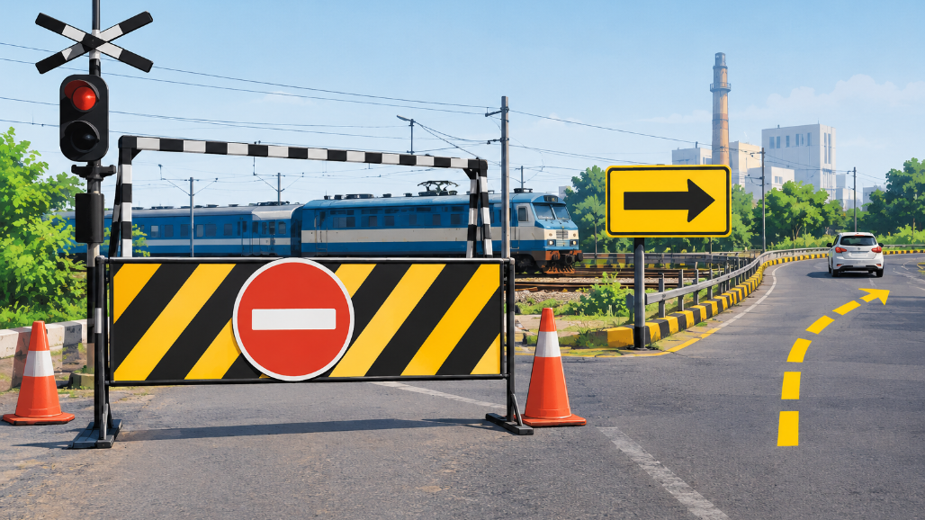 Gandhinagar GEB Railway Crossing To Remain Closed Until October 25