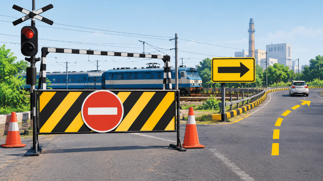 Gandhinagar GEB Railway Crossing To Remain Closed Until October 25