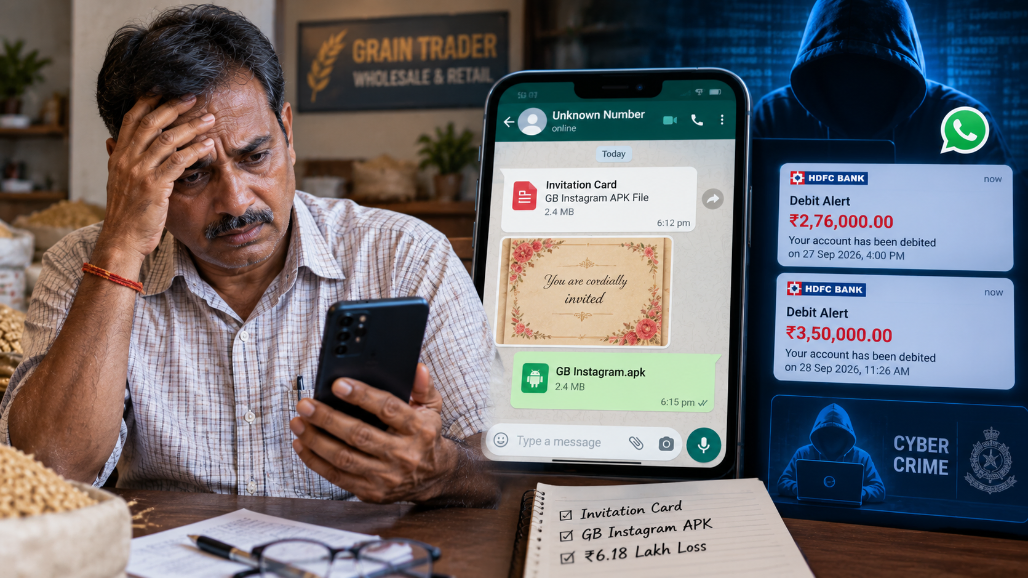 WhatsApp Invitation Trap: Ahmedabad Trader Loses ₹6.18 Lakh After Downloading ‘GB Instagram’ APK
