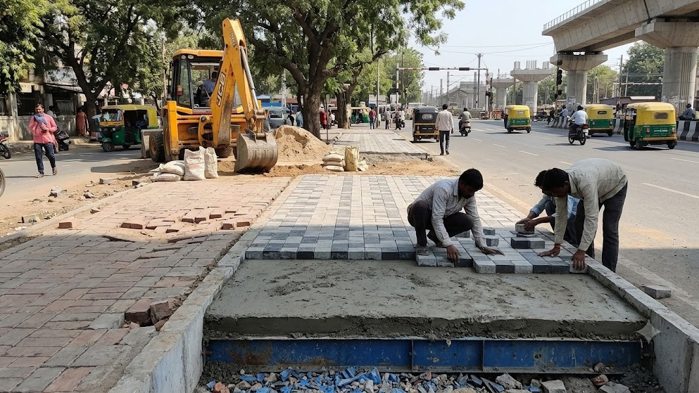 AMC To Use Concrete Base Under Footpath Paver Blocks After Repeated Sinking Complaints