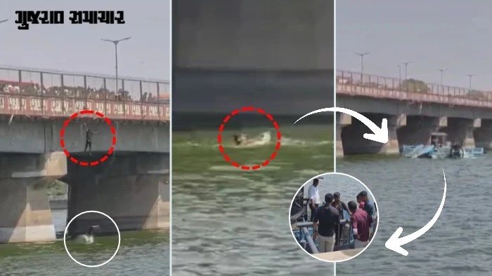 Youth Jumps into Sabarmati River From Sardar Bridge, Rescued By Skimmer Crew