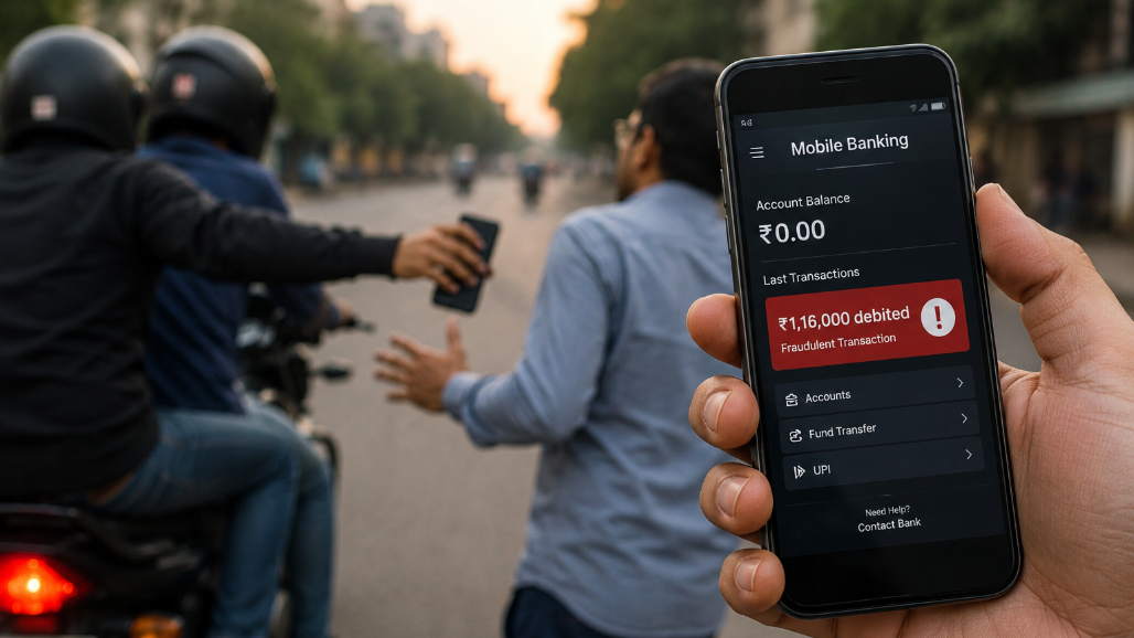 Ahmedabad Mobile Snatchers Steal ₹ 1.16 Lakh From Businessman’s Bank Account