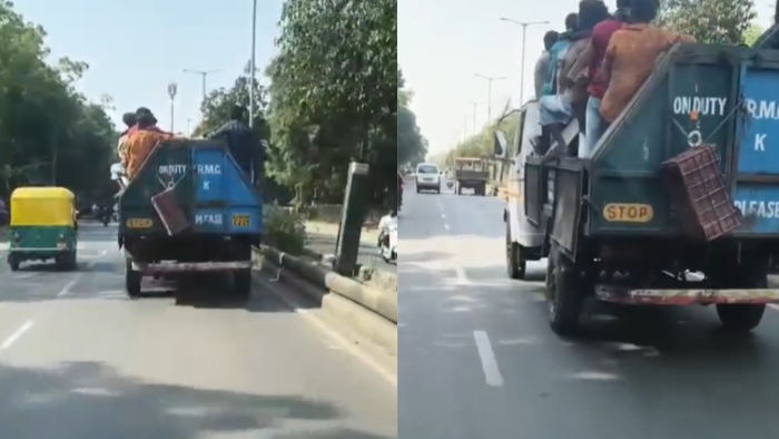 Garbage Collection or Passenger Transport? Viral Video Puts Rajkot Municipal Corporation in Spotlight