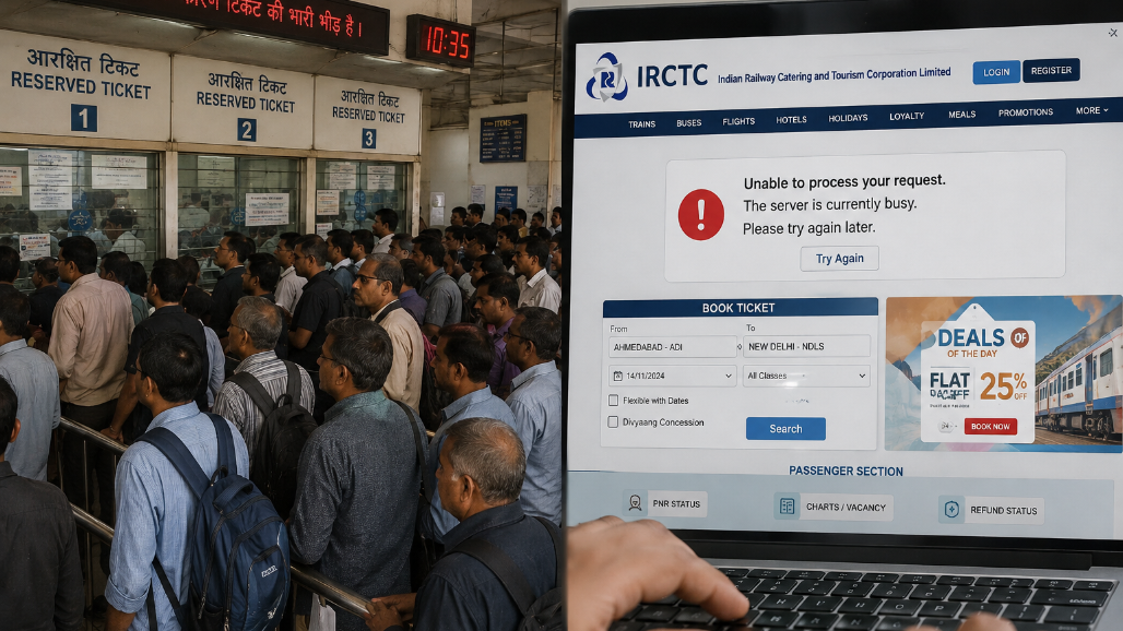 IRCTC Server Errors Disrupt Festival Ticket Bookings; Passengers Allege Agent Raj Continues